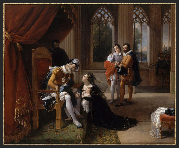 Inês de Castro lança-se com os filhos aos pés do rei D. Afonso IV